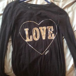 Black and sequin long sleeve